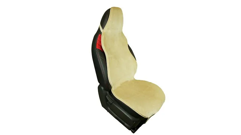 Накидки из искусственного меха на сиденья автомобиля короткий ворс + Литой модуль (комплект из 2 шт)