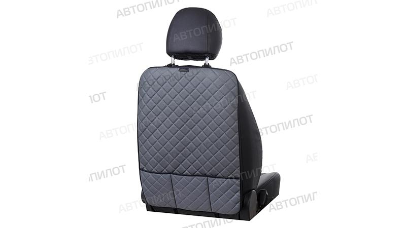 Накидка на спинку сиденья с доп. карманом из экокожи - АВТОПИЛОТ