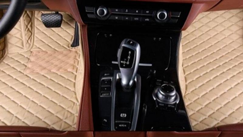 Коврик кожаный для AUDI Q7 II (4M) c 2015 (новый дизайн)