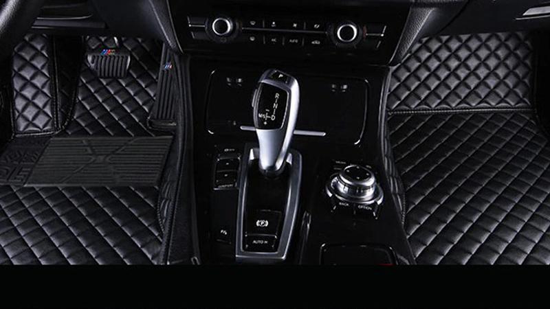 Коврик кожаный для BMW X1 II (F48) c 2015 (новый дизайн)