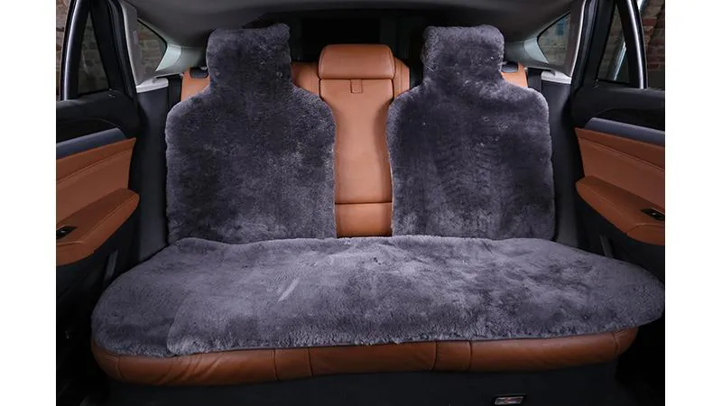 Комплект накидок из овчины на заднее сиденье автомобиля короткий ворс (Австралия)